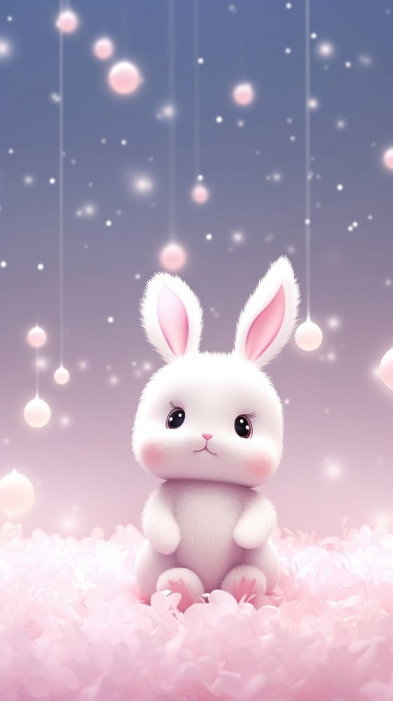 Cute rabbit animal cartoon mammal. 