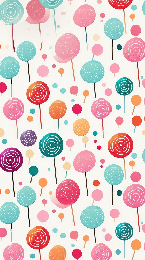 Lollipop pattern candy confectionery. AI generated Image by rawpixel.