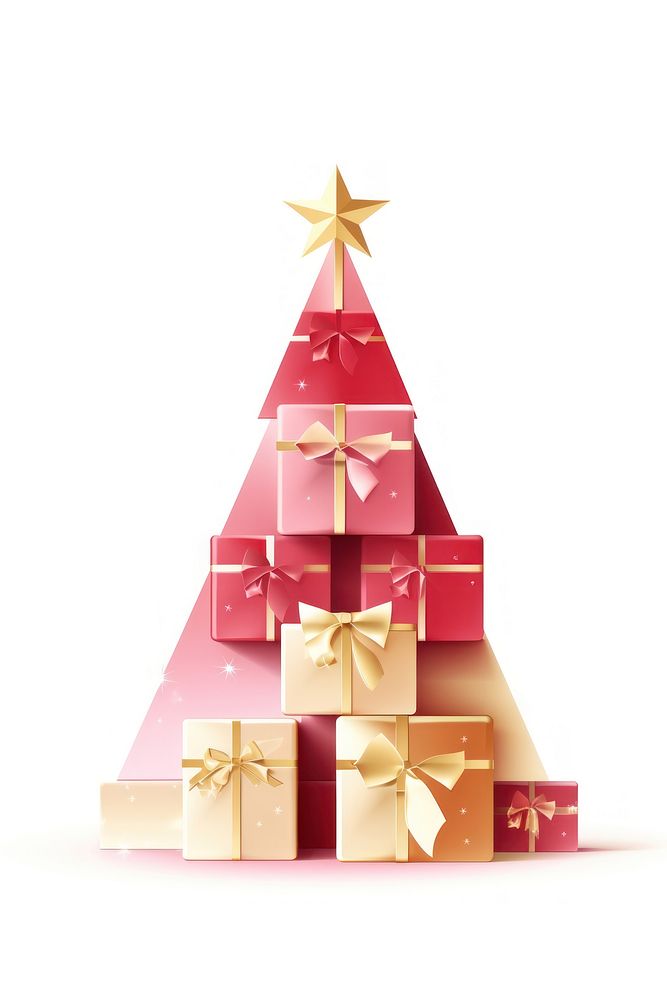 Christmas gift pink tree. AI generated Image by rawpixel.