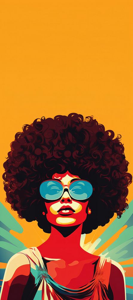 A retro black woman art sunglasses portrait. AI generated Image by rawpixel.
