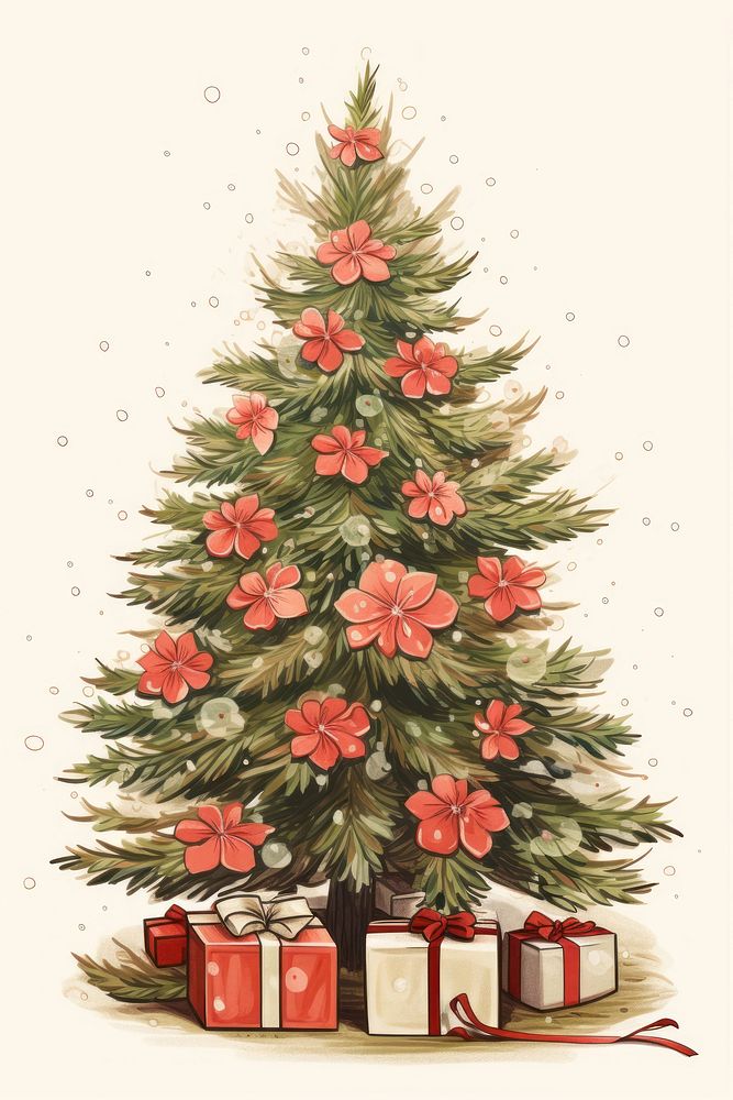 Christmas tree plant anticipation celebration. AI generated Image by rawpixel.