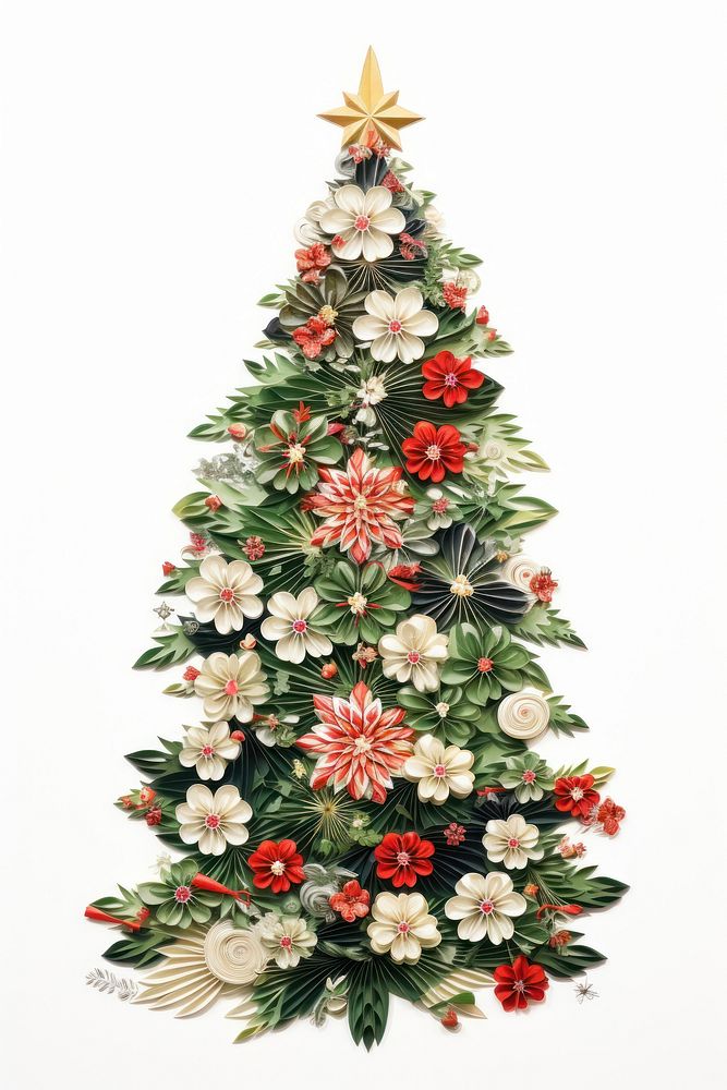 Christmas tree white background anticipation celebration. AI generated Image by rawpixel.