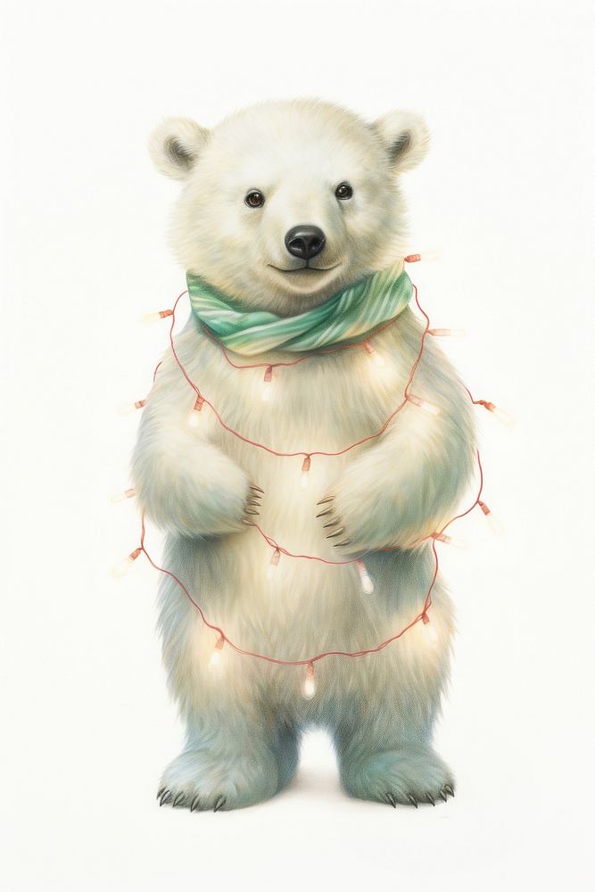 Happy white bear mammal animal representation. AI generated Image by rawpixel.