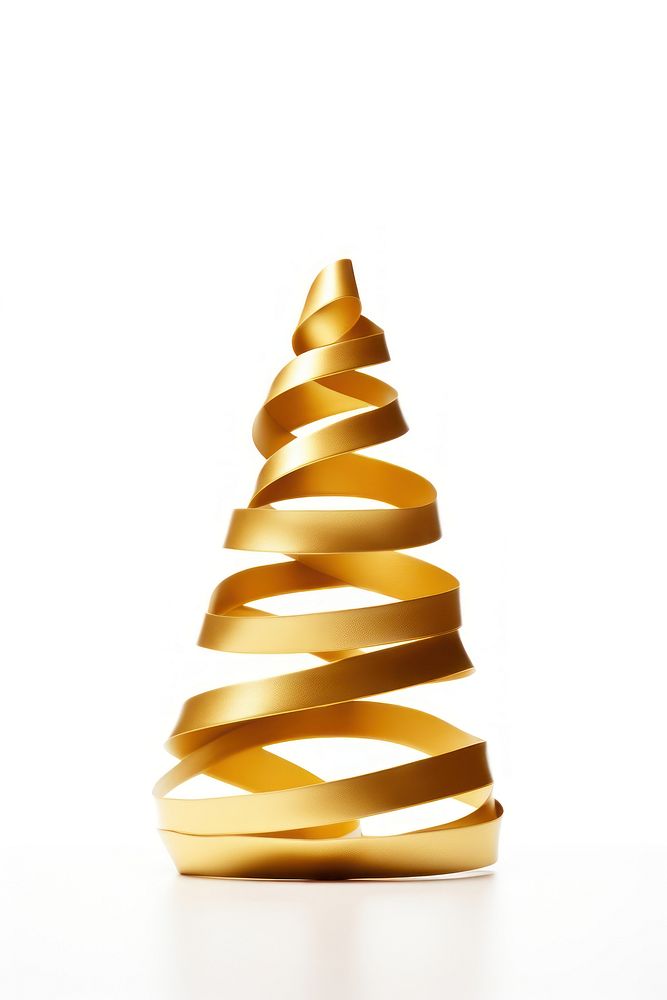 Christmas tree white gold white background. AI generated Image by rawpixel.