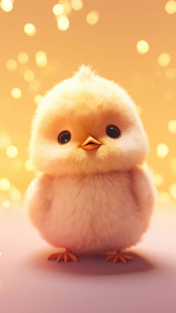 Cute baby chick animal bird beak. 