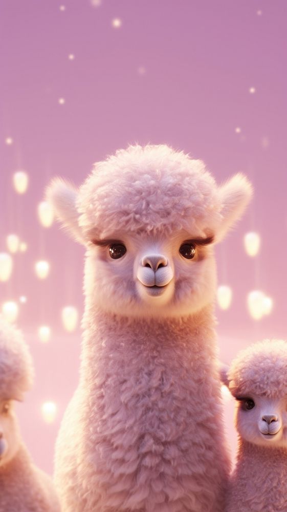 Cute baby llamas animal livestock mammal. AI generated Image by rawpixel.