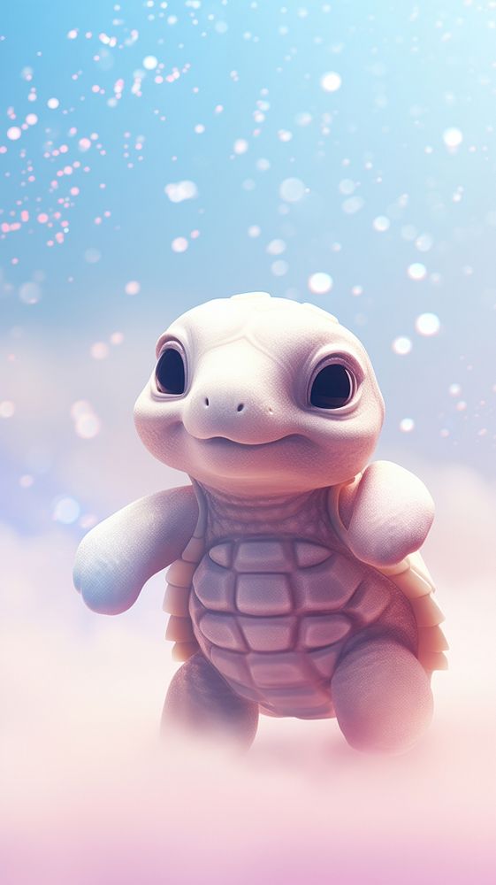 Cute baby turtle cartoon animal reptile. AI generated Image by rawpixel.