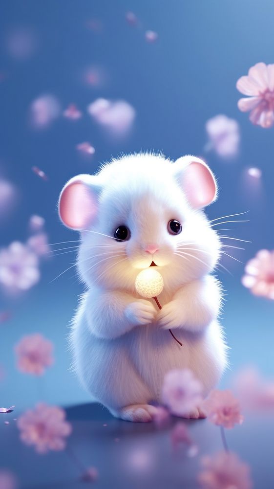 Cute hamster animal rat cartoon. 