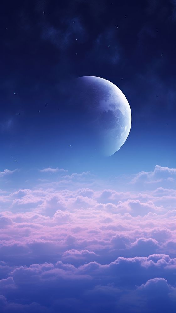 A fantasy moon background backgrounds astronomy outdoors. AI generated Image by rawpixel.