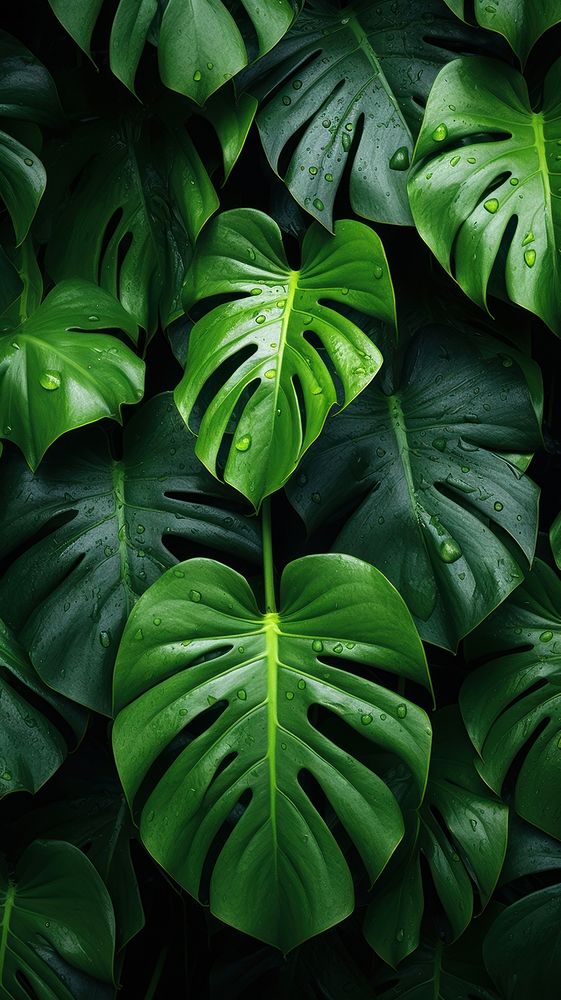 A flatlay monstera background backgrounds plant green. 