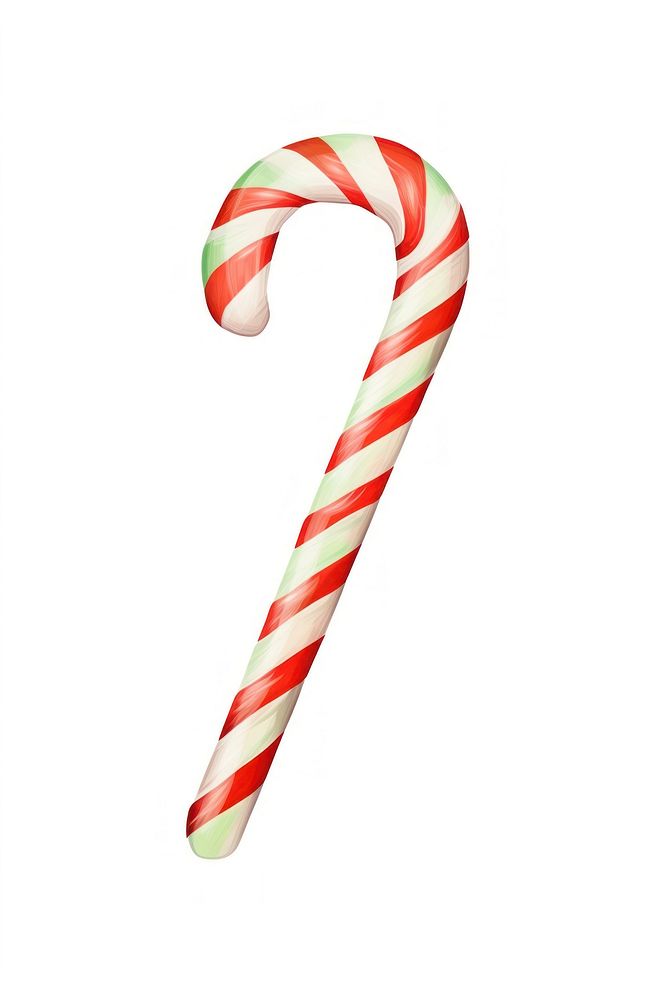 Candy cane white background confectionery celebration. AI generated Image by rawpixel.