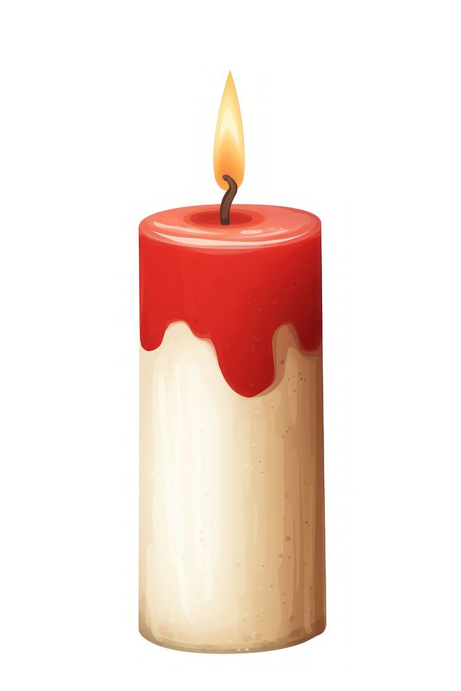Christmas candle white background celebration cylinder. AI generated Image by rawpixel.