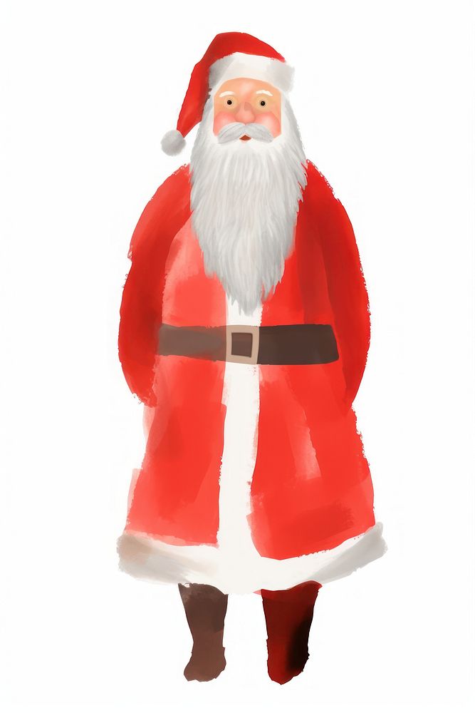 Santa Claus white background santa claus celebration. AI generated Image by rawpixel.
