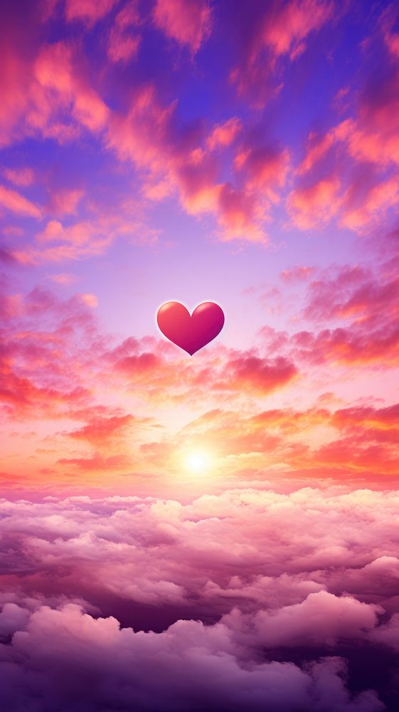 Backgrounds outdoors cloud heart. AI generated Image by rawpixel.