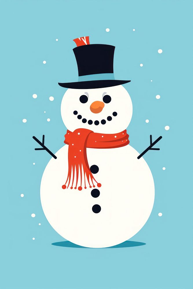 Snowman winter white anthropomorphic. AI generated Image by rawpixel.