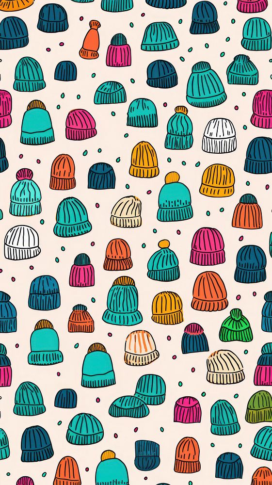 Hat pattern backgrounds repetition. AI generated Image by rawpixel.