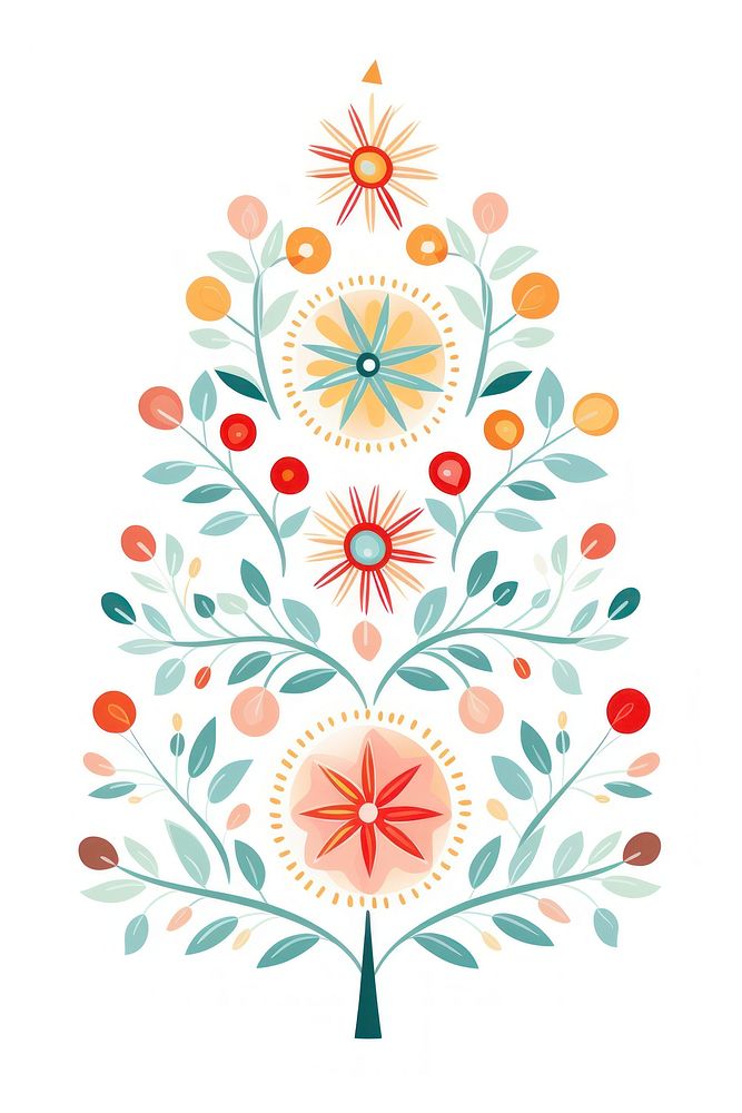 Christmas tree art pattern celebration. AI generated Image by rawpixel.