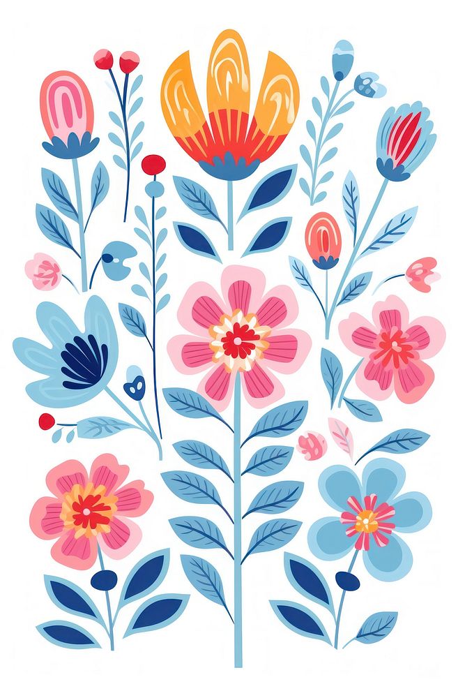 Flora pattern art flower plant. AI generated Image by rawpixel.