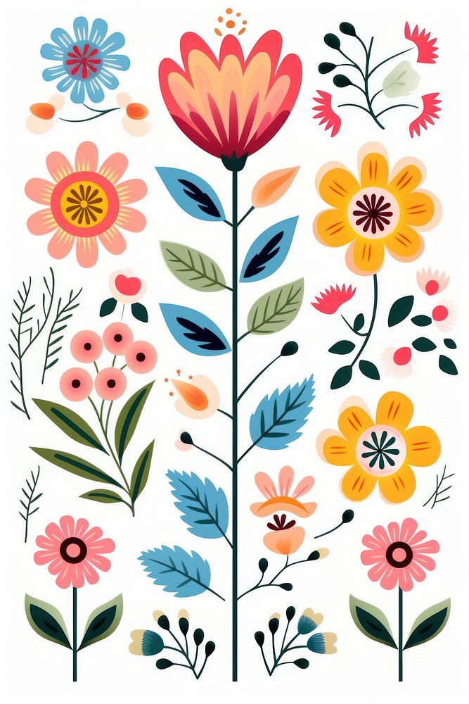 Flora pattern art backgrounds nature. AI generated Image by rawpixel.