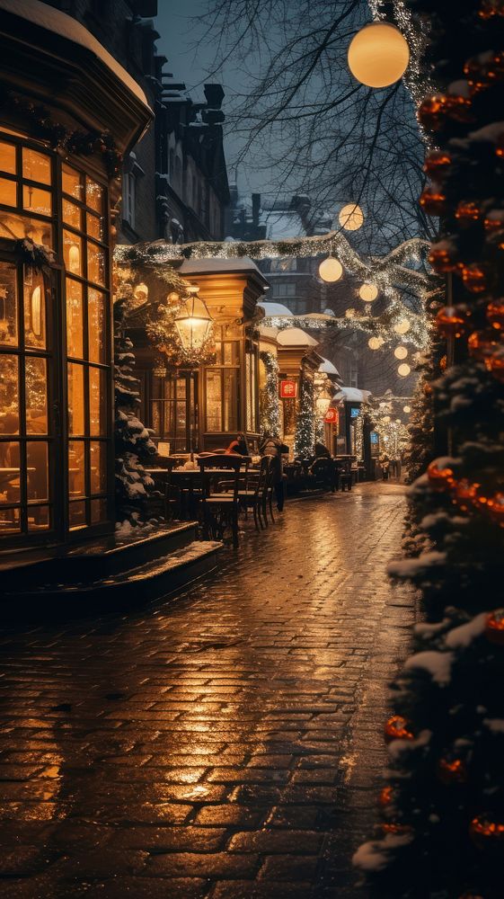 Cold Christmas night christmas architecture | Free Photo - rawpixel