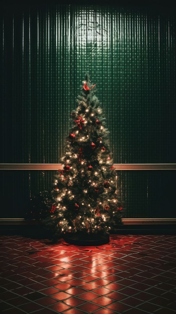 Christmas tree christmas light plant. AI generated Image by rawpixel.