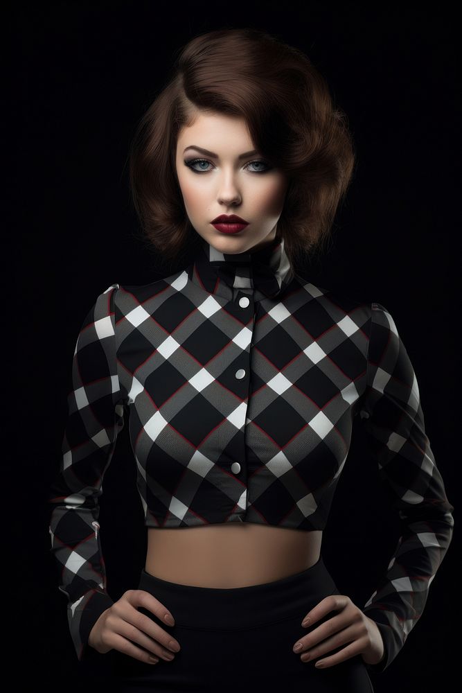 Wearing Argyle Outfits adult elegance portrait. AI generated Image by rawpixel.