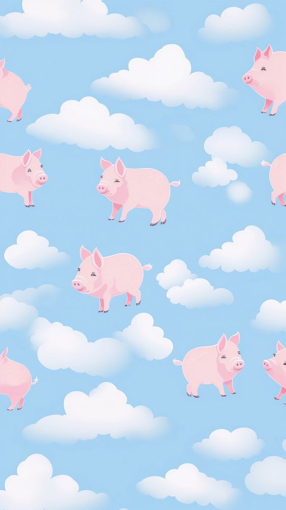 Pig backgrounds outdoors pattern. AI generated Image by rawpixel.