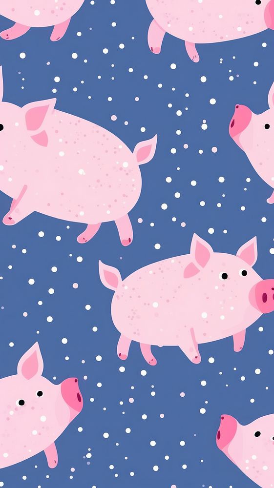 Pig backgrounds pattern animal. AI generated Image by rawpixel.