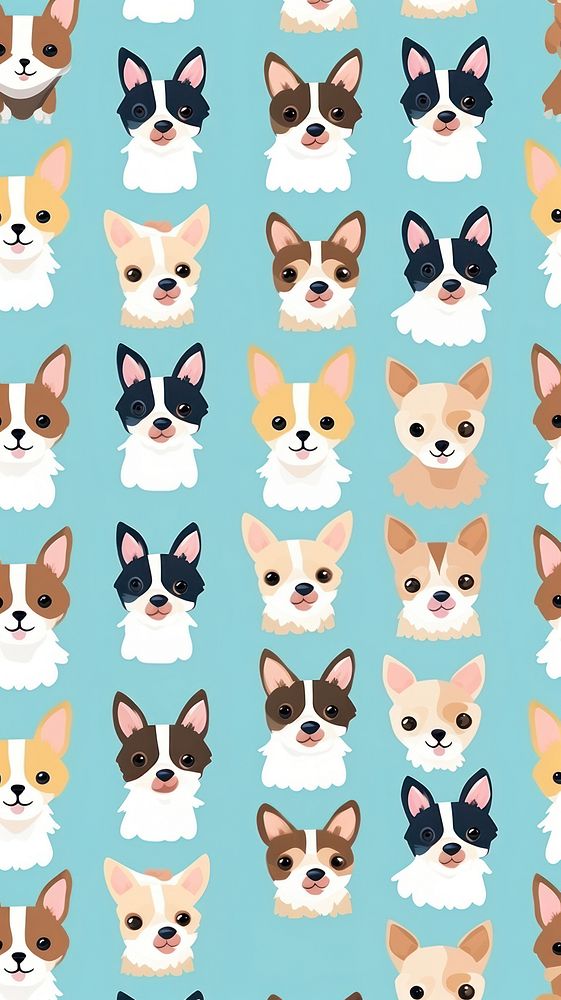 Chihuahua pattern backgrounds cartoon. AI generated Image by rawpixel.