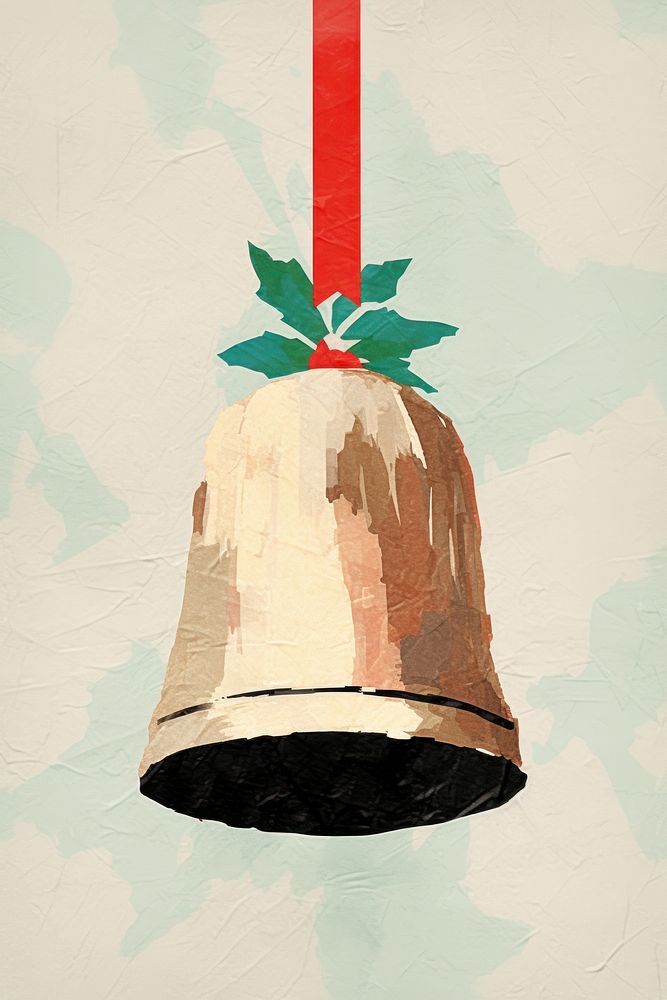 Bell christmas art celebration. AI generated Image by rawpixel.