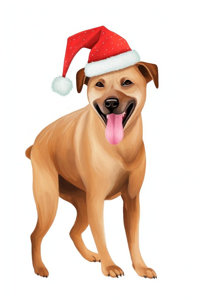 Brown dog pet christmas mammal. AI generated Image by rawpixel.
