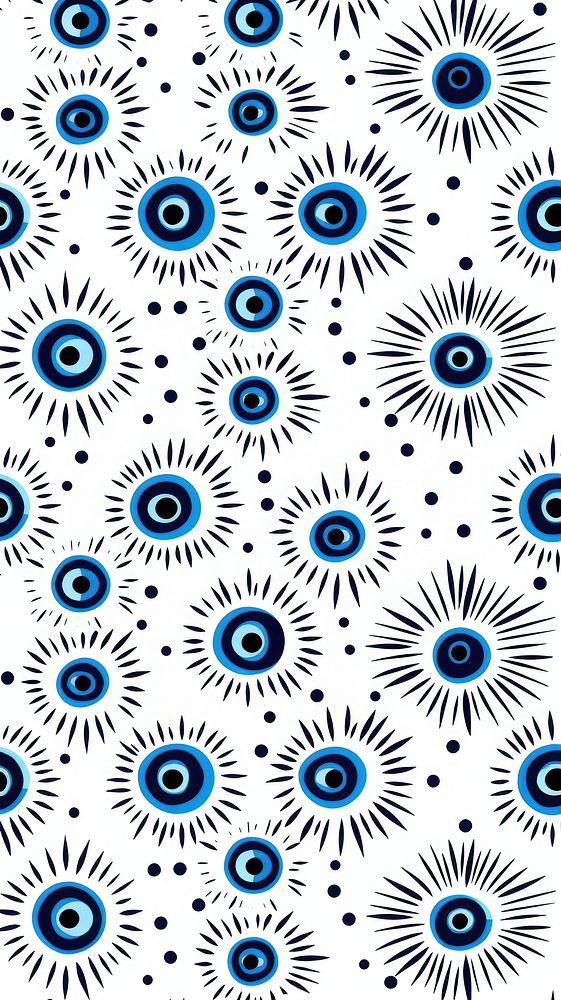 Evil eye pattern backgrounds repetition. AI generated Image by rawpixel.