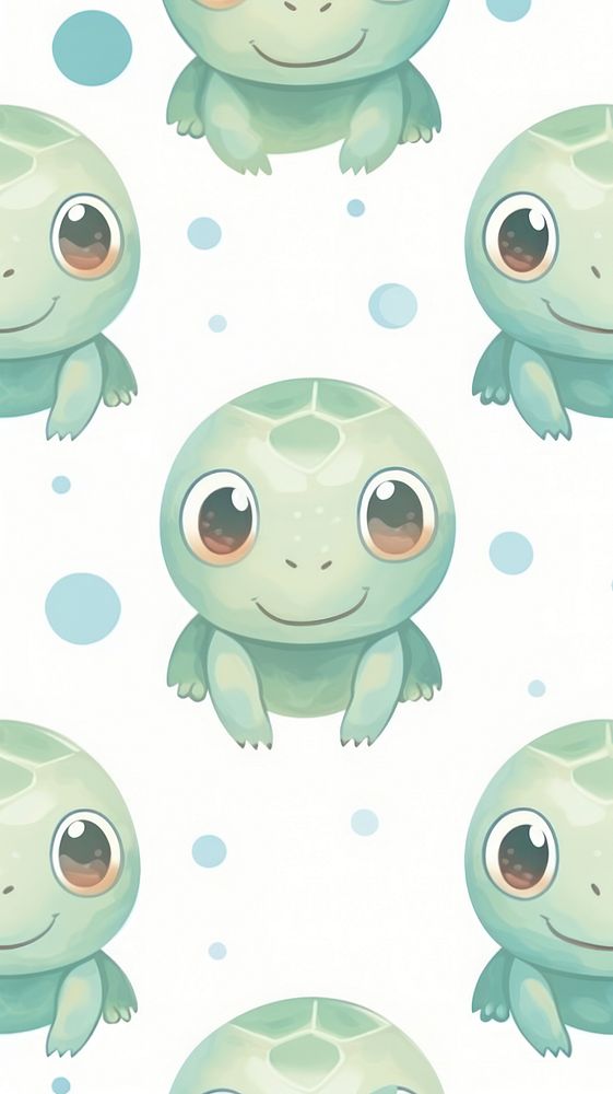 Pet turtle backgrounds cartoon pattern. AI generated Image by rawpixel.