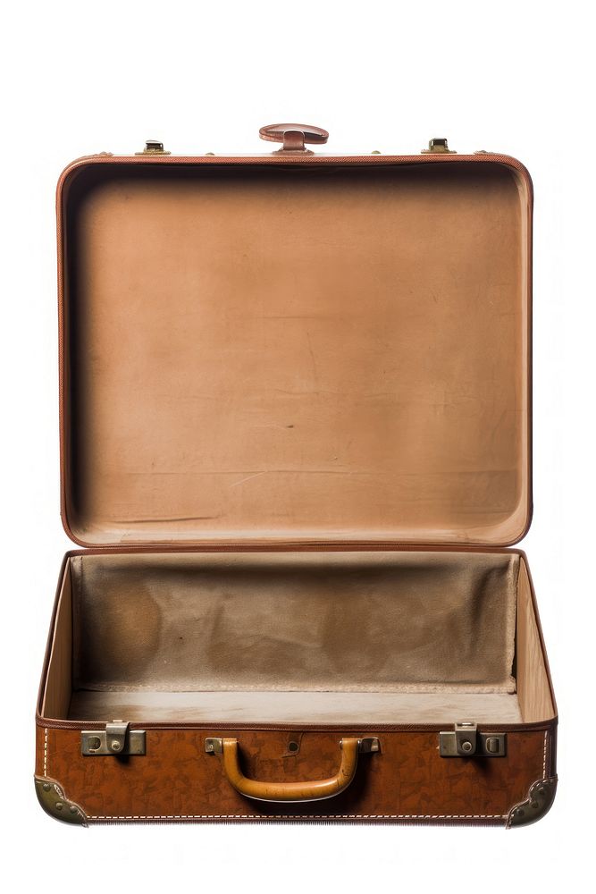 Old suitcase openned briefcase luggage bag. AI generated Image by rawpixel.