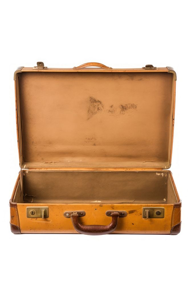 Old suitcase openned briefcase luggage bag. AI generated Image by rawpixel.