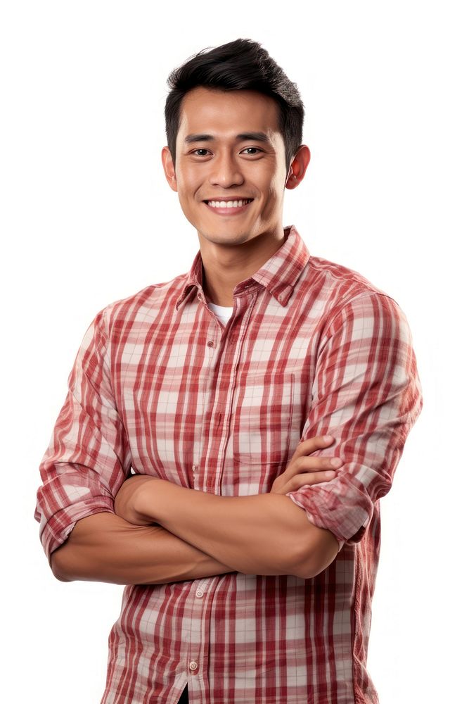 Smiling south east asian man shirt portrait smile. AI generated Image by rawpixel.