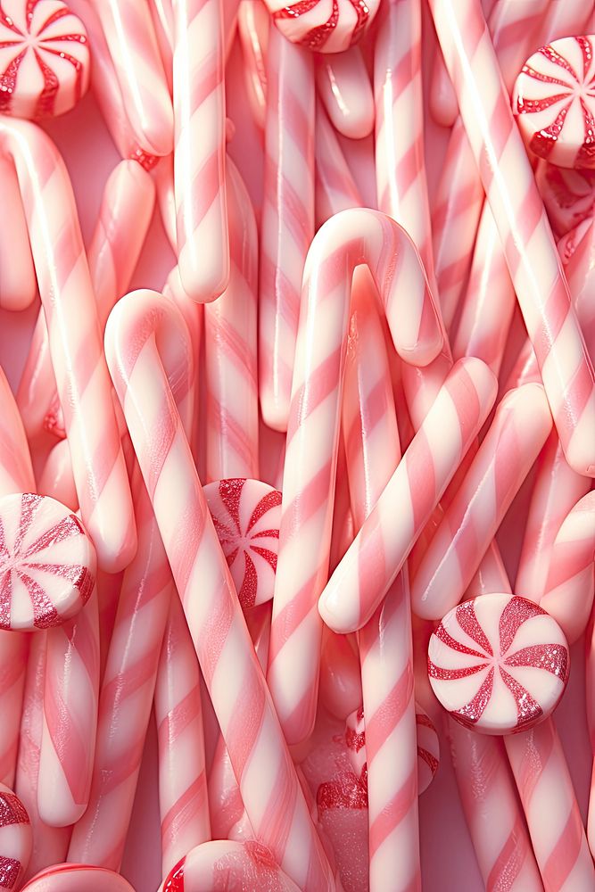 Striped candy canes confectionery backgrounds food. AI generated Image by rawpixel.