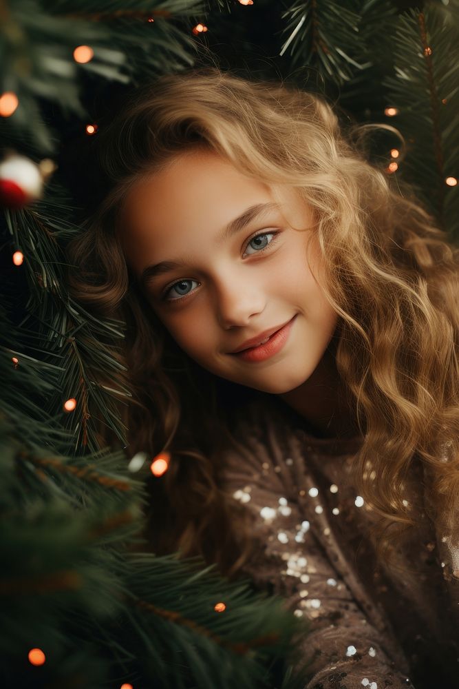 Portrait photography christmas fashion. AI generated Image by rawpixel.
