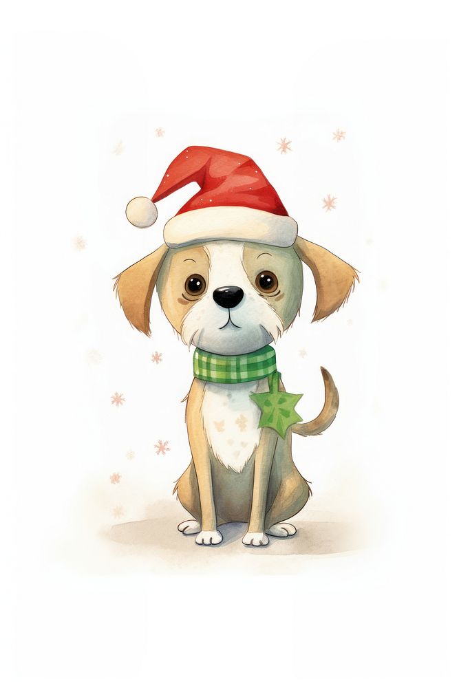 A christmas dog character animal mammal pet. AI generated Image by rawpixel.