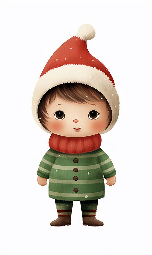 Christmas cute doll baby. AI generated Image by rawpixel.