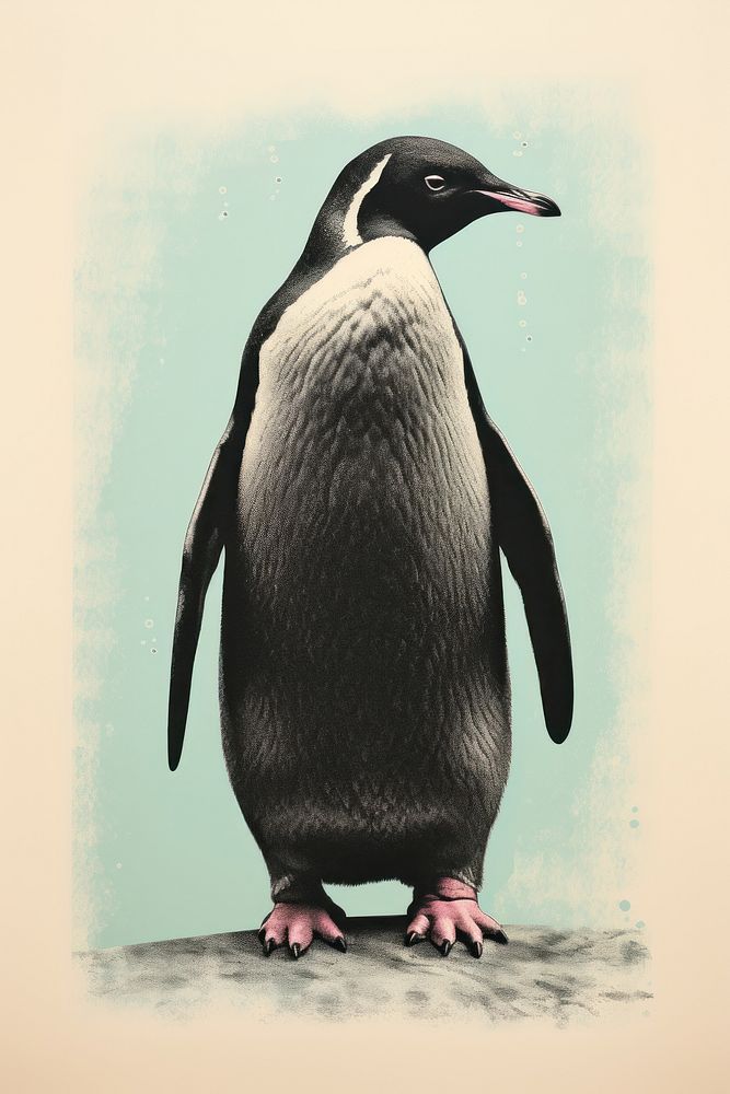 A penguin animal bird wildlife. AI generated Image by rawpixel.