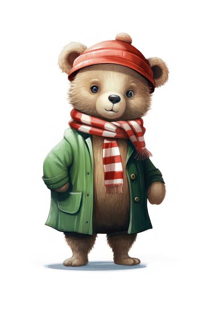 A little cartoon bear toy white background representation. AI generated Image by rawpixel.