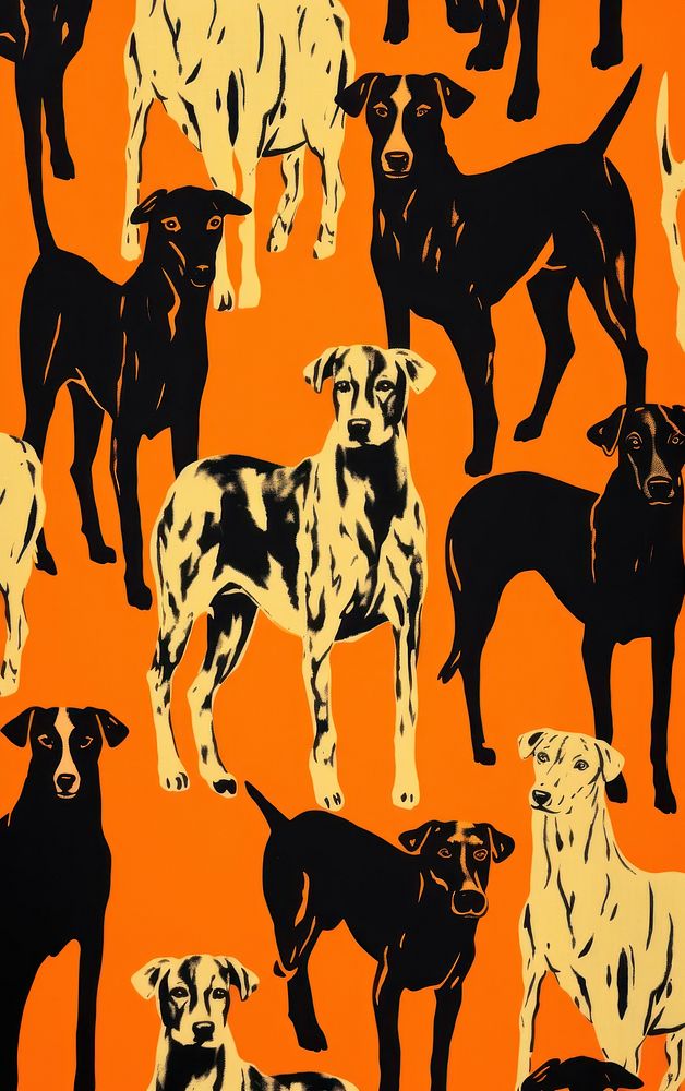 Dog pattern animal mammal. AI generated Image by rawpixel.