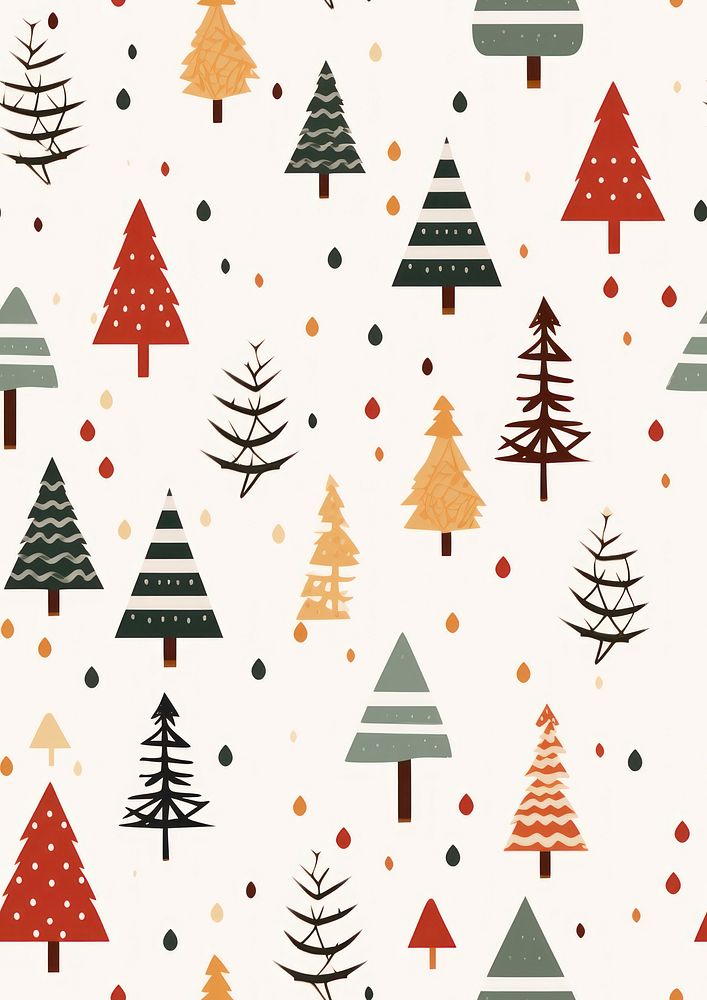 Christmas pattern outdoors winter. AI generated Image by rawpixel.