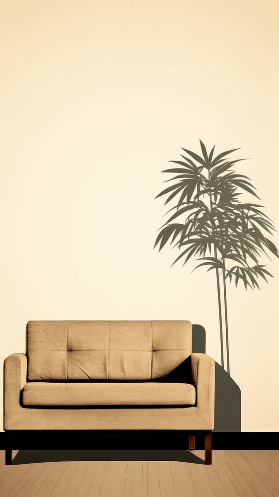 Plant furniture wallpaper cushion. AI generated Image by rawpixel.