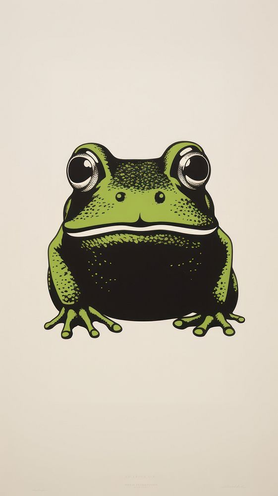 A Frog frog amphibian wildlife. AI generated Image by rawpixel.