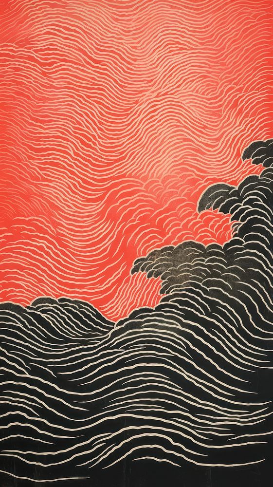 A Japanese wave outdoors pattern texture. 