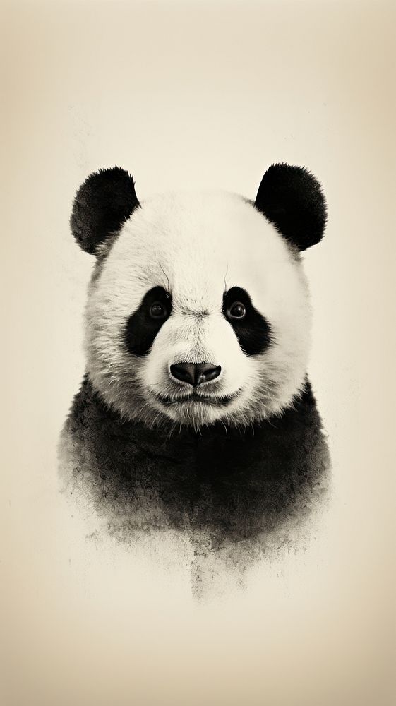 A Panda wildlife animal mammal. AI generated Image by rawpixel.