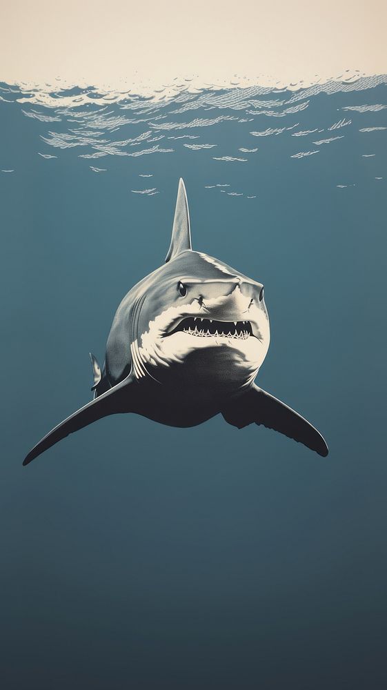 A Shark shark animal fish. AI generated Image by rawpixel.