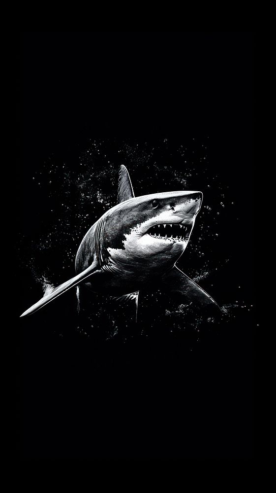A Shark shark animal black. AI generated Image by rawpixel.